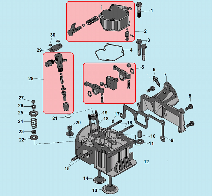3 ДЕТАЛИ ДИГАТЕЛЯ - БЛОК - СВЕЧА - ГЛОВКА - КЛАПАНА - ПРОКЛАДКИ ГЕНЕРАТОР CHAMPION DG6501E-3