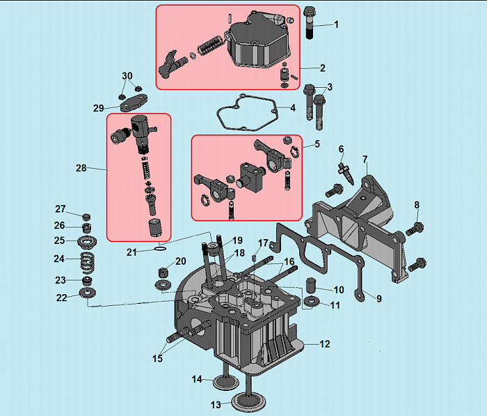 3 ДЕТАЛИ ДИГАТЕЛЯ - БЛОК - СВЕЧА - ГЛОВКА - КЛАПАНА - ПРОКЛАДКИ ГЕНЕРАТОР CHAMPION DG6501ES +ATS