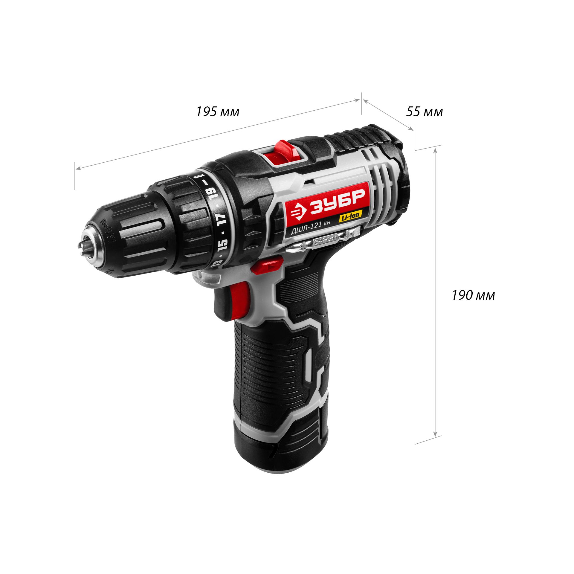 Дрель-шуруповерт, 2 АКБ (1.3 Ач), в кейсе ДШЛ-121 КН