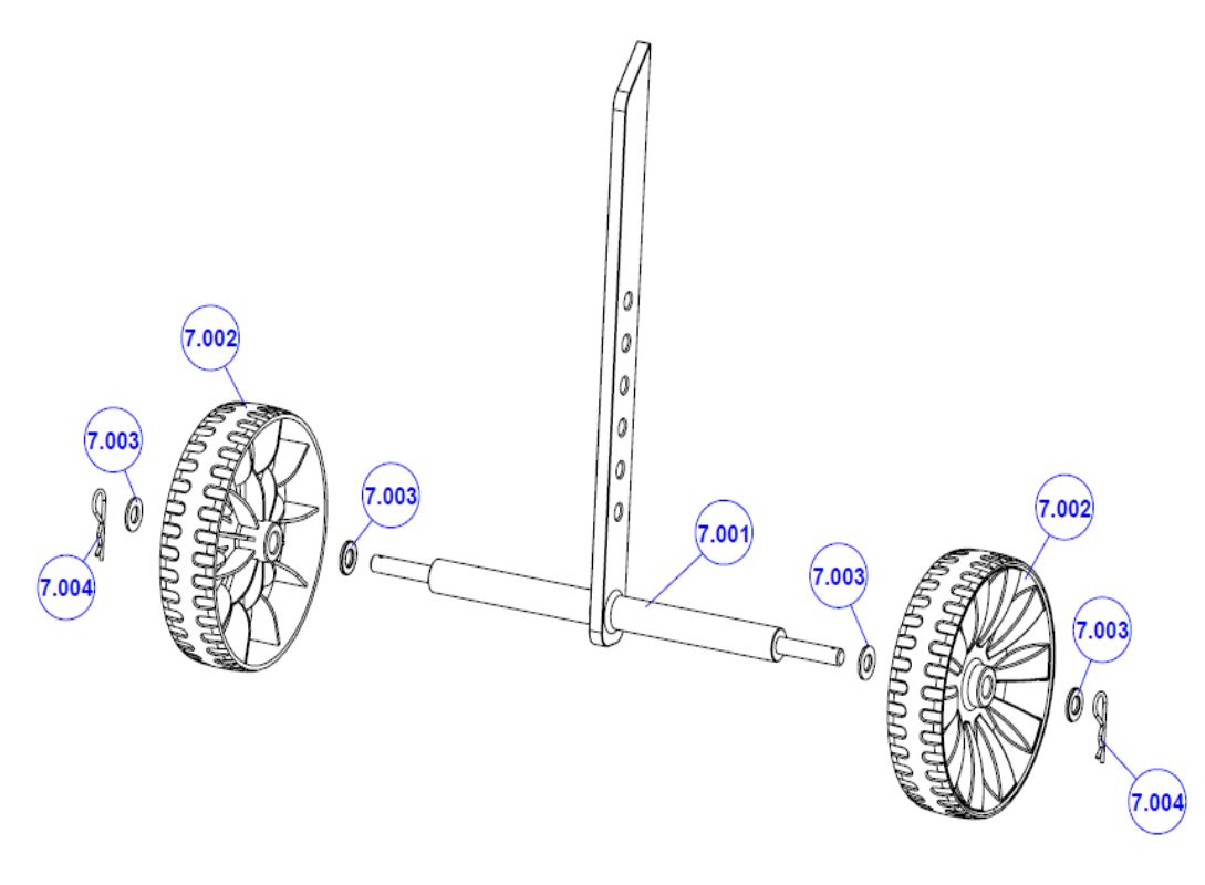 ЗАПЧАСТИ ДЛЯ КУЛЬТИВАТОРА БЕНЗИНОВОГО ELITECH КБ 3 (КОЛЕСА)