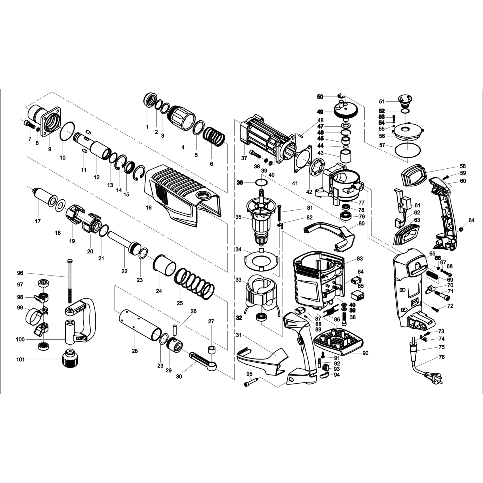 Молоток отбойный SDS-Max ЗММ-25-1500 ЭВК